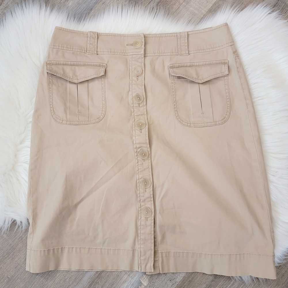 Allegory Stretch Button Front Mini Skirt Women's Size 12